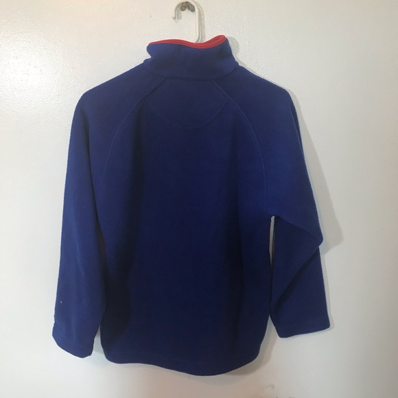 NY Giants Blue/Red 1/2 Zip Reebok Sweatshirt M - Picture 3 of 8